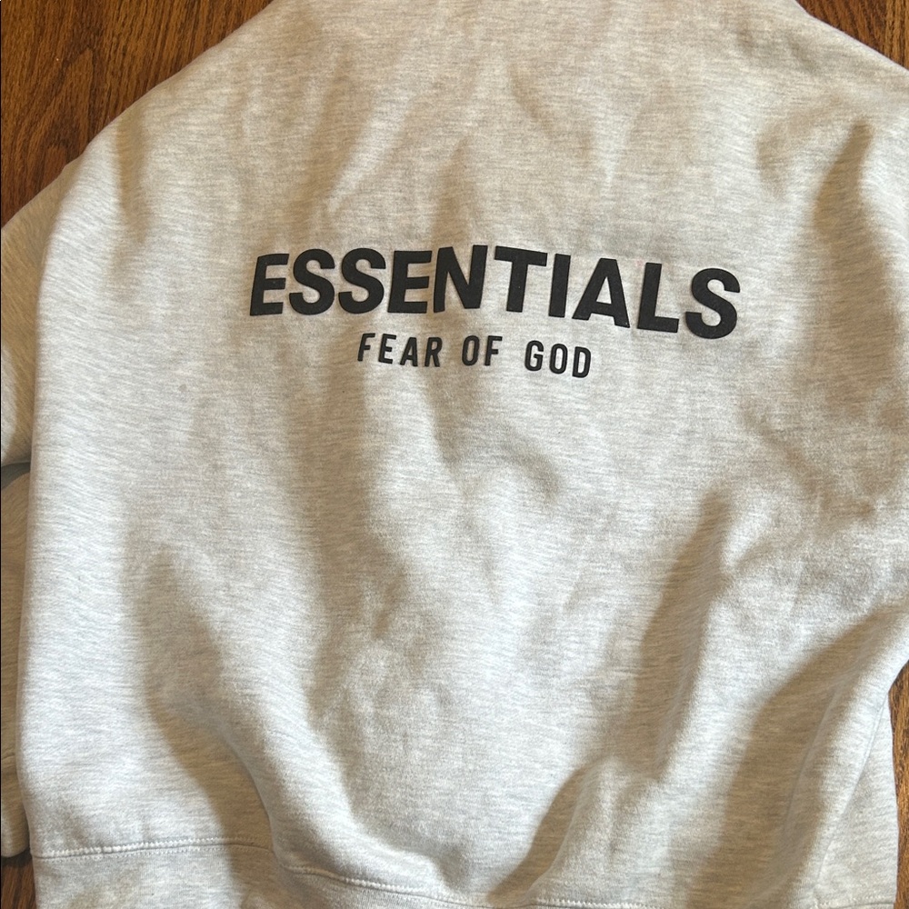 Essentials Light Gray Crewneck Sweater